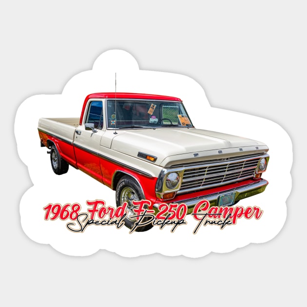 1968 Ford F250 Camper Special Pickup Truck Sticker by Gestalt Imagery